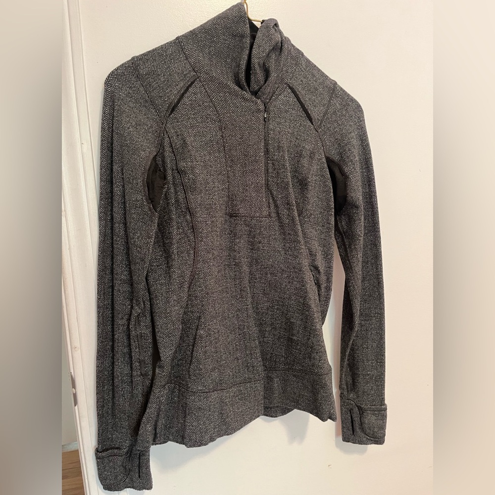 Gray Lululemon Quarter-Zip Sweater